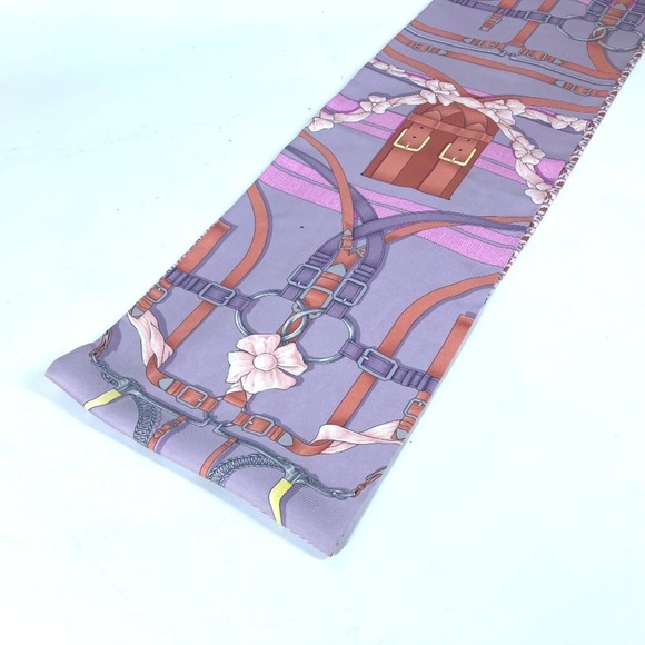 HERMES Maxi Twilly Scarf Silk Multicolor Accessory - Picture 9 of 11